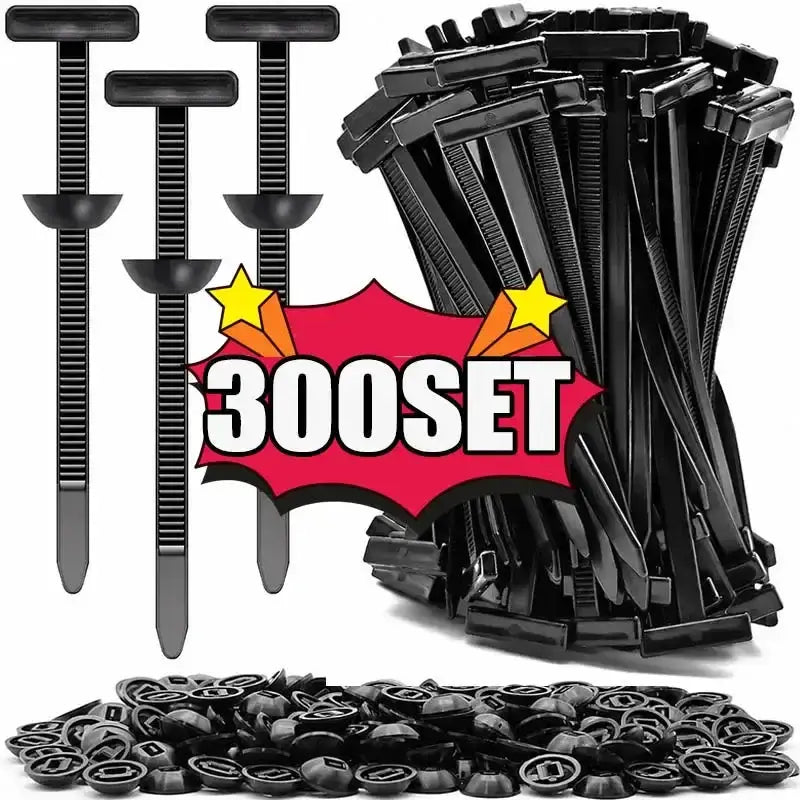Habicare Heavy-Duty Nylon Self-Locking Zip Ties with Buckle & Pin Button Heavy-Duty Nylon Self-Locking Zip Ties with Buckle & Pin Button