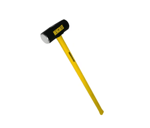 Hercules Sledge Hammer Fibreglass Handle 8Lb Heavy Duty Demolition Tool For Builders