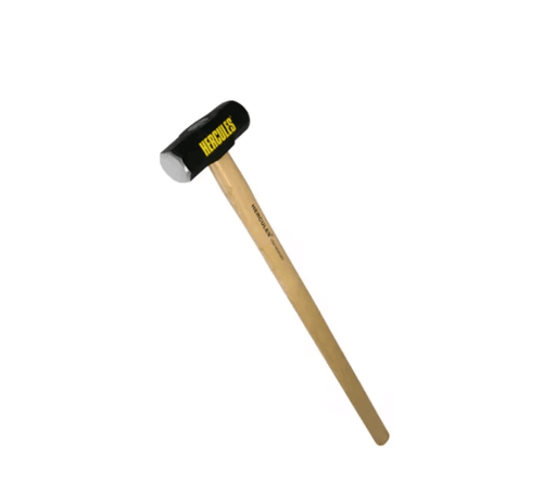 Hercules Sledge Hammer 8lb Heavy Demolition Tool With Carbon Steel Head And Long Hickory Handle For Two Handed Demolition