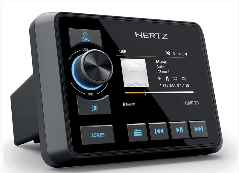 Hertz HMR 20 Marine Audio Source Unit Rugged IP66 Weatherproof DAB Plus Bluetooth Multi Zone Sound For Boaters – view 1