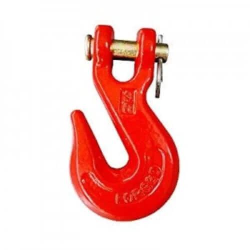 Crab Hook Clevis Red G70 10mm 6 Ton Heavy Duty Lashing Hook Grade 70 Steel by HES NZ LTD ASNZS4344 Compliant