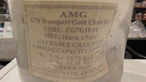 Transport Chain Set 23kg 10mm x 9m By HES NZ LTD With Cradle Grab Hooks Batch ID Tag Certificate – view 2