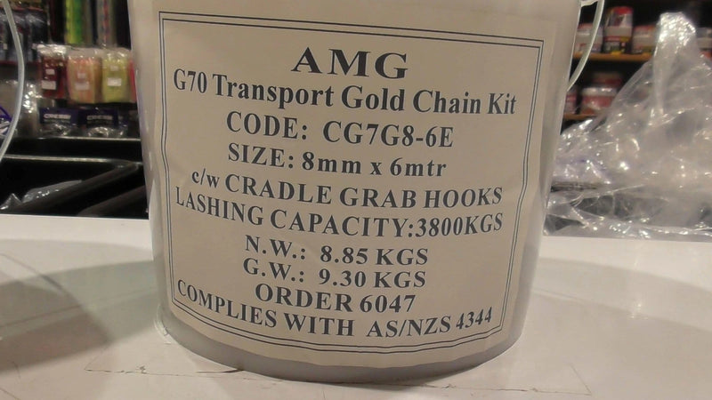 HES NZ LTD G70 Transports Chain Transport Chain 9kg 8.0mm x 6m Set Transport Chain Set 9kg 8mm x 6m HES NZ LTD