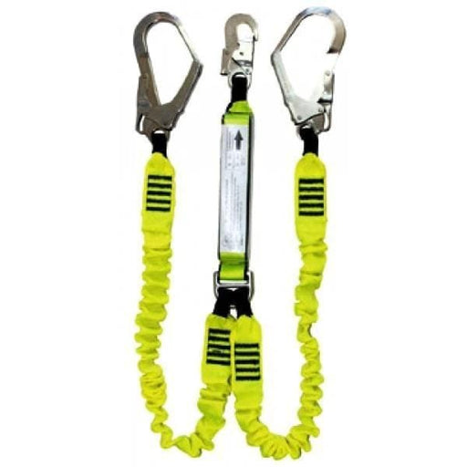 2.0m Elastic Twin Web Lanyard With Durable Scaffold Hooks For Height Safety Professionals HES NZ LTD