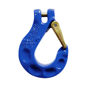 Foundry Hook - Thiele G100 Eye Type 13mm 6.7T N/A - Blue lifting hook made in Germany for foundry applications.