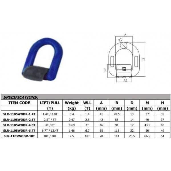 SLR G100 Lifting Eye WeldOn Heavy Duty HES NZ Rigging – view 2
