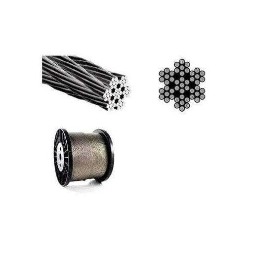Stainless Wire Rope AISI316 7x7 By HES NZ LTD Marine Grade Cable Semi Flexible For Rigging Shade Sails Durable