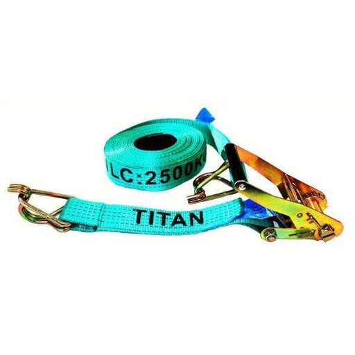 Tiedown WATER TANK Straps - 2.5T Titan Green 12.5m c/w Sleeves