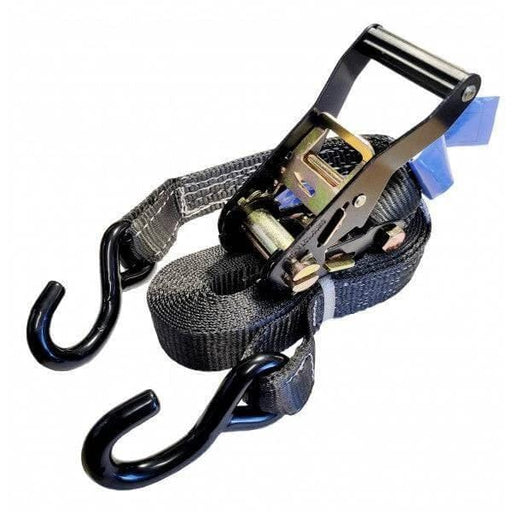 HESNZ Tie-Downs Tiedown - 35mm Black 6.5M 1.0T L/C c/w S.Hooks HESNZ Tiedown 35mm Strap 6.5m 1T with S Hooks