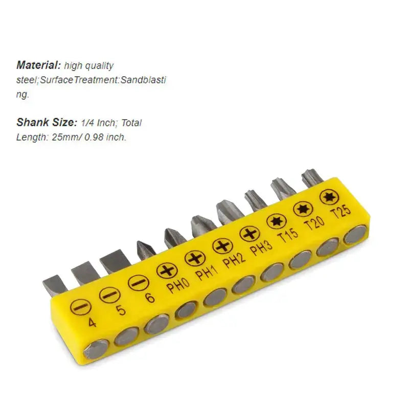 Habicare HBC Hex Bit Set for Electric Drills (10Pcs) Hex Bit Set for Electric Drills (10Pcs)