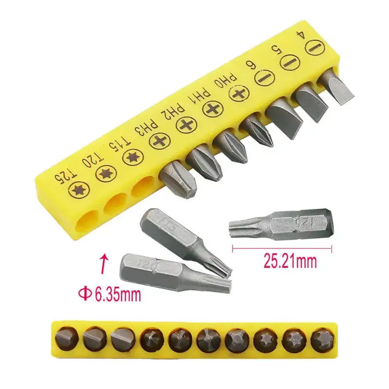 Habicare HBC Hex Bit Set for Electric Drills (10Pcs) Hex Bit Set for Electric Drills (10Pcs)
