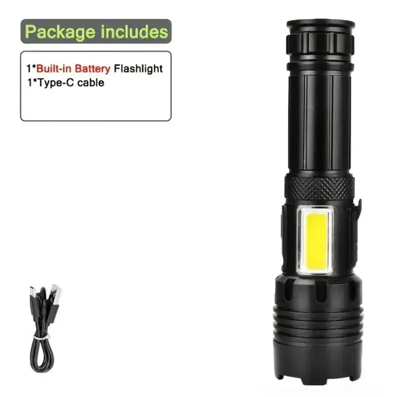Habicare SS High Power Rechargeable LED Flashlight High Power Rechargeable LED Flashlight