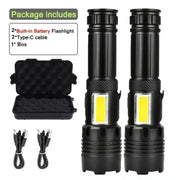 Habicare SS High Power Rechargeable LED Flashlight High Power Rechargeable LED Flashlight