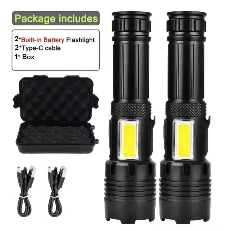 Habicare SS High Power Rechargeable LED Flashlight High Power Rechargeable LED Flashlight