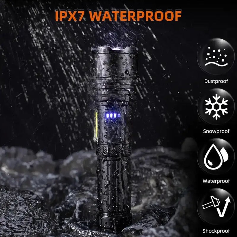 Habicare SS High Power Rechargeable LED Flashlight High Power Rechargeable LED Flashlight