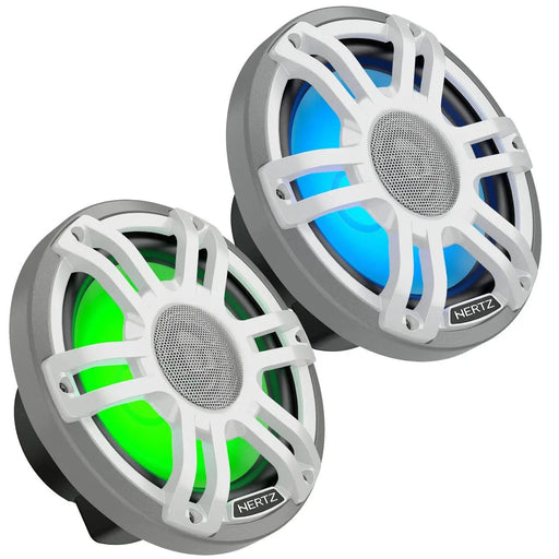Hertz HMX 6.5 Inch White Premium Sport LED Marine Coaxial Speakers – view 3