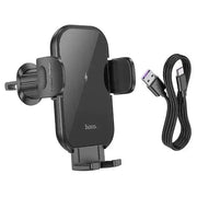 BroDeals Car Phone Holder 15W Wireless Charging Air Vent Phone Holder w/ Hook Locking 15W Wireless Charging Air Vent Phone Holder w/ Hook Locking