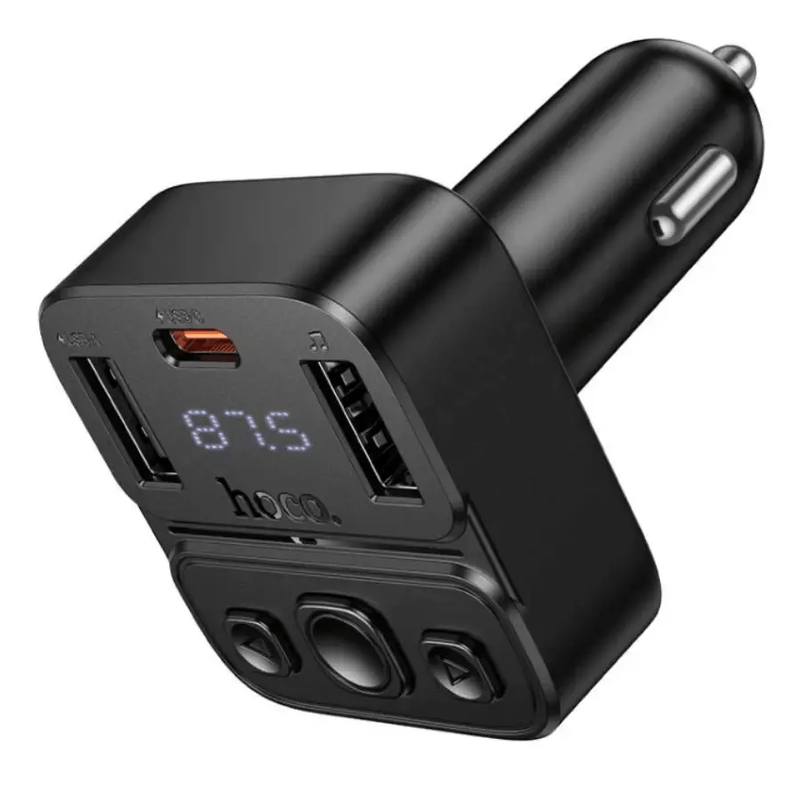 techplus Hoco E87 Dual Port 35W Car Bluetooth FM Transmitter NZ Hoco E87 Dual Port 35W Car Bluetooth FM Transmitter