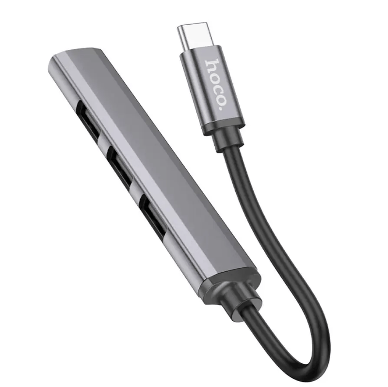techplus Hoco HB26 4 in 1 Type C to USB Hub NZ Hoco HB26 4 In 1 USB C Hub With USB3 Ports For Laptops