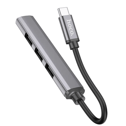 techplus Hoco HB26 4 in 1 Type C to USB Hub NZ Hoco HB26 4 In 1 USB C Hub With USB3 Ports For Laptops