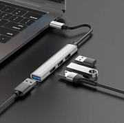 techplus Hoco HB26 4 in 1 Type C to USB Hub NZ Hoco HB26 4 In 1 USB C Hub With USB3 Ports For Laptops