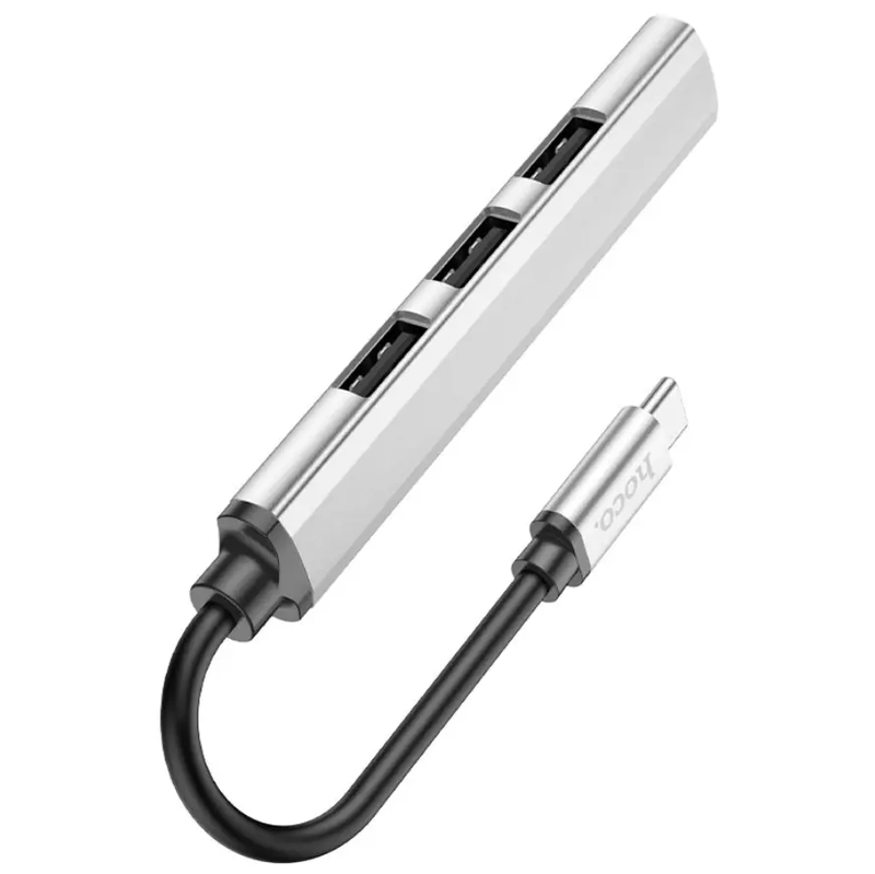 techplus Hoco HB26 4 in 1 Type C to USB Hub NZ Hoco HB26 4 In 1 USB C Hub With USB3 Ports For Laptops