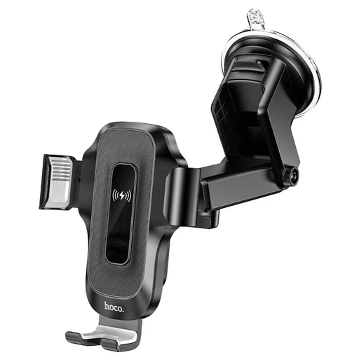 Hoco HW3 Wireless Fast Charging Car Phone Holder | 5W–15W Dashboard & Windshield Mount – view 1