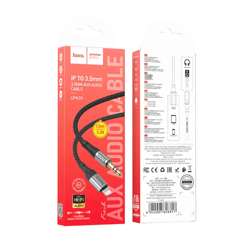 techplus Hoco Lightning to 3.5mm Aux Cable UPA26 TechPlus Hoco Lightning to 3.5mm Aux Cable UPA26 1m