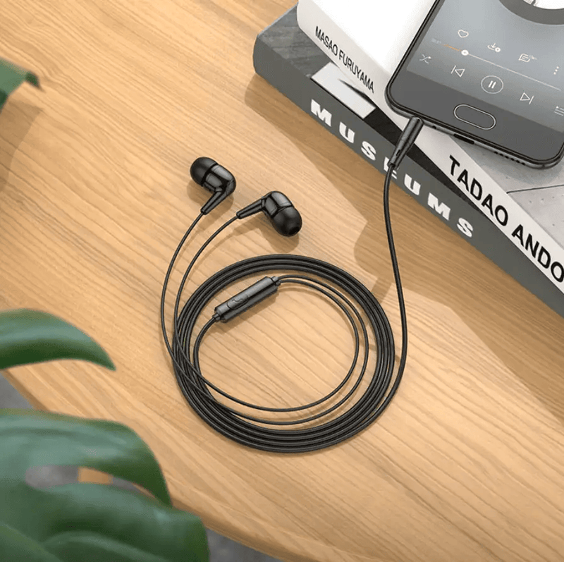 techplus Hoco M97 Enjoy Wired Earphones with Mic 3.5mm NZ TechPlus Hoco M97 Wired Earphones With Mic 3.5mm Plug