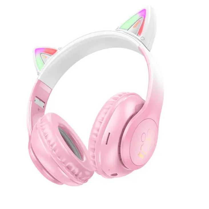 techplus Hoco W42 Pink LED Wireless Bluetooth Headphone NZ Hoco W42 Pink LED Wireless Bluetooth Headphones NZ