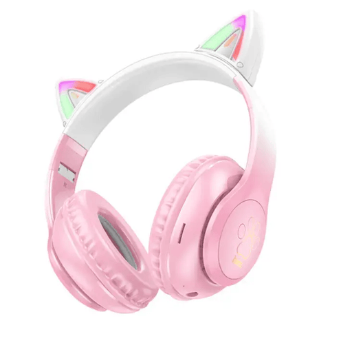 techplus Hoco W42 Pink LED Wireless Bluetooth Headphone NZ Hoco W42 Pink LED Wireless Bluetooth Headphones NZ