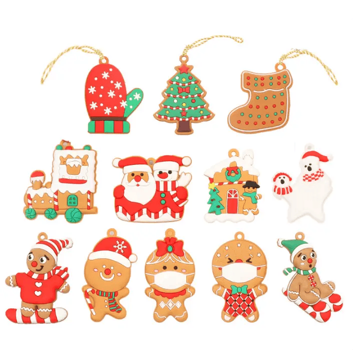 12PCS Christmas Tree Decorations Gingerbread Man Ornaments (TT718) – view 1