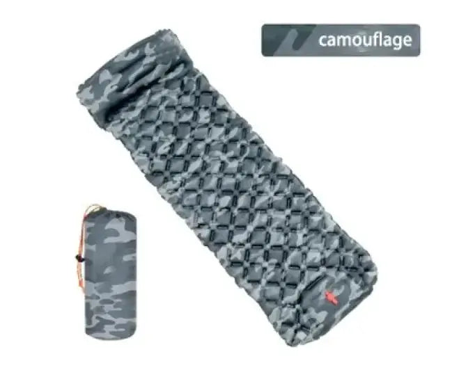 Outdoor Camping Press Inflatable Sleeping Pad - Lightweight Mat with Built-In Pillow – view 17