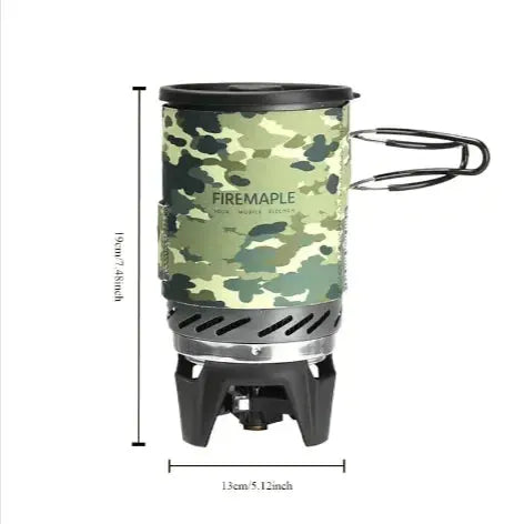 FireMaple Outdoor Heat-Exchange Camping Pot - 1L Efficient Cooking System with Thermal Cover | Backpacking Cookware – view 1