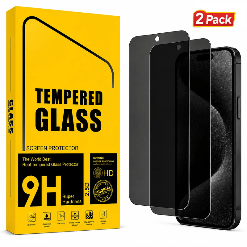 techplus IPhone 14 Pro Privacy Tempered Glass Screen Protector 2 Pack 9H IPhone 14 Pro Privacy Screen Protector 2 Pack