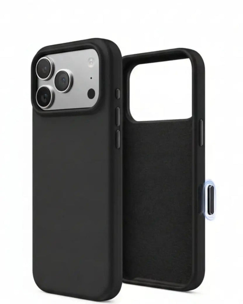 iPhone 17 Pro Max Black Silicone Case – Soft Protective Cover – view 1