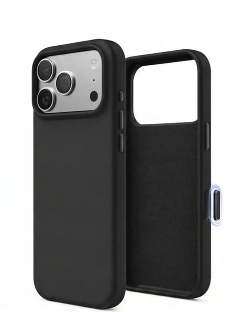 iPhone 17 Pro Black Silicone Case – Soft Protective Cover – view 1