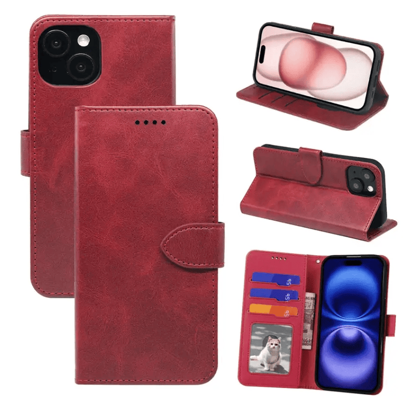 techplus iPhone 14 Pro Wallet Case – Slim Leather Flip Cover iPhone 14 Pro Wallet Case Slim Leather Flip Cover