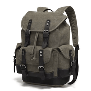 Waxed Canvas Leather Backpack — Retro Heritage Rucksack | Travel & Adventure Pack – view 14