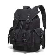 Waxed Canvas Leather Backpack — Retro Heritage Rucksack | Travel & Adventure Pack – view 13