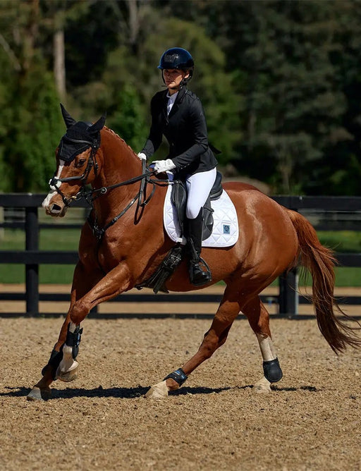 WeatherBeeta Close contact shaped saddle pads WeatherBeeta Satin Luxe Air-Tec Euro Jump Shaped Saddle Pad WeatherBeeta Satin Luxe Air-Tec Euro Jump Shaped Saddle Pad