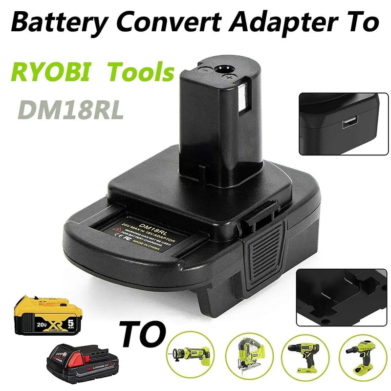 DEWALT Milwaukee to RYOBI Battery Adapter Converter – view 5