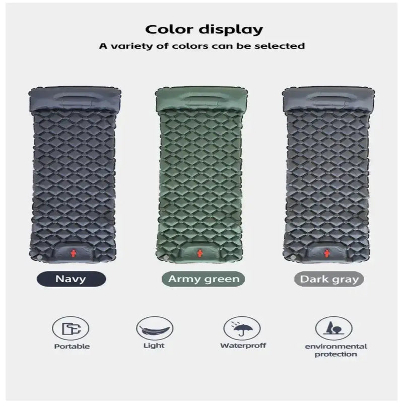 Inflatable Camping Mat with Pillow – Self-Inflating Mattress – view 6