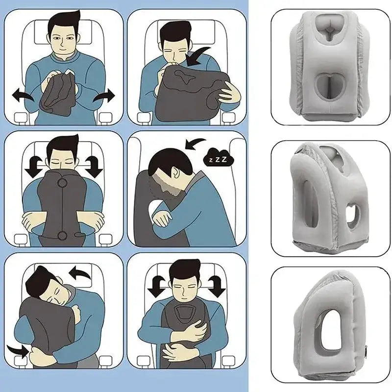 Habicare SS Inflatable Travel Neck Pillow with Chin Support Inflatable Travel Neck Pillow with Chin Support