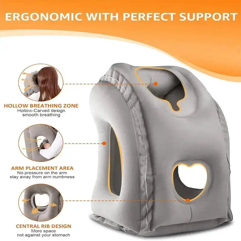 Habicare SS Inflatable Travel Neck Pillow with Chin Support Inflatable Travel Neck Pillow with Chin Support