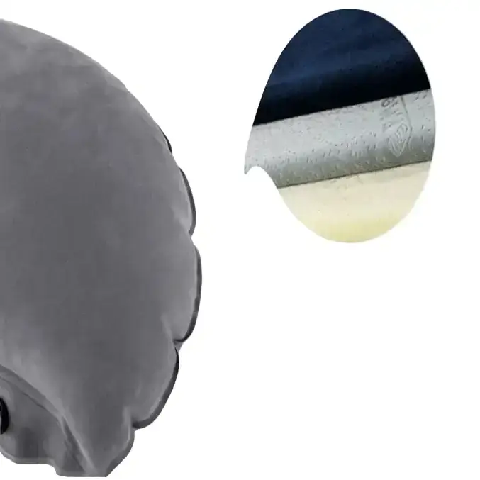 Inflatable Travel Side-Sleeping Neck Pillow (Grey & Blue) – view 5