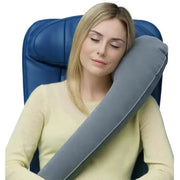 Inflatable Travel Side-Sleeping Neck Pillow (Grey & Blue) – view 1
