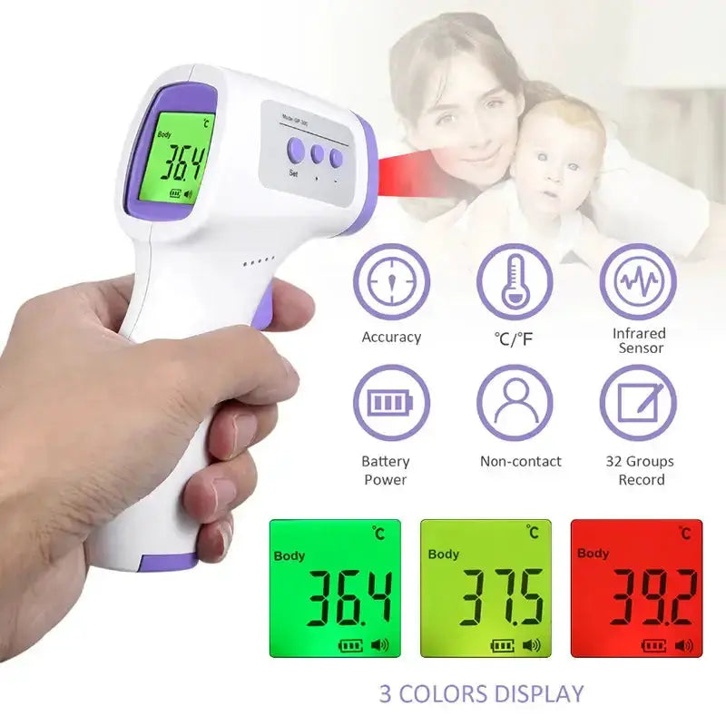 Habicare HBC Infrared Thermometer Habicare Non-Contact Digital IR Thermometer