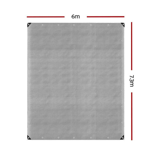 Instahut Tarp Tarpaulin 6x7.3m Canvas Camping Heavy Duty Sun Cover – view 2