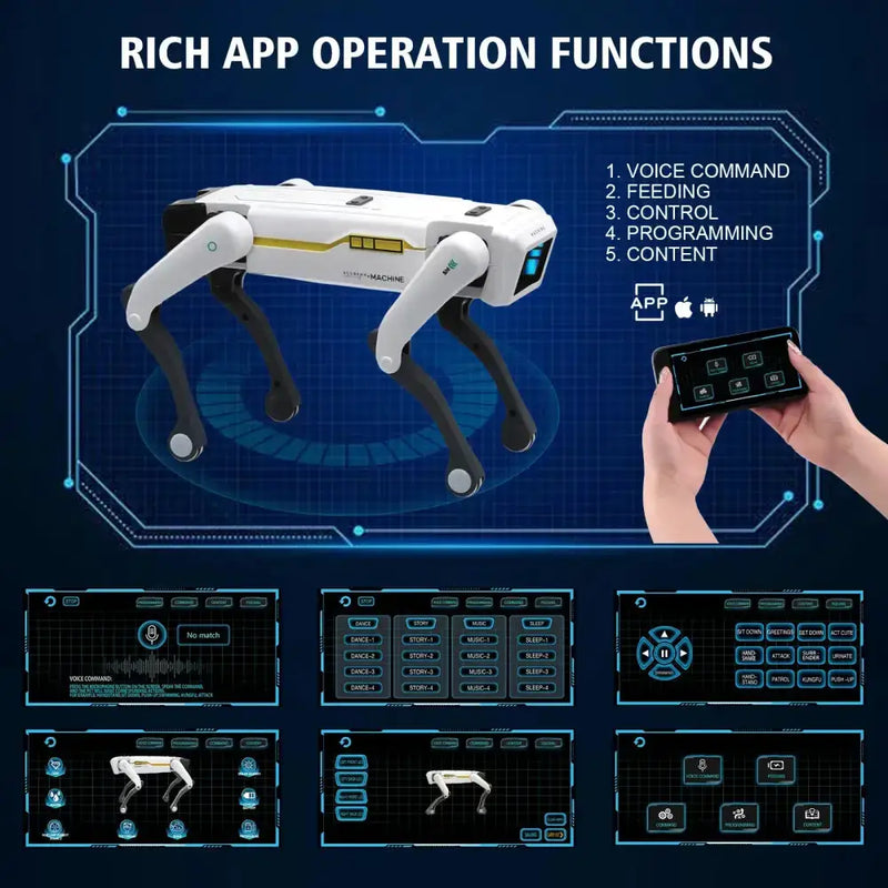 AI RC Robot Dog with Voice Control, App Programming & Dancing Functions – view 3
